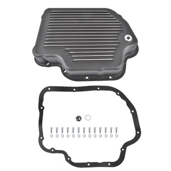 变速箱油底壳 Finned Aluminum 2-3/8" Automatic Transmission Oil Pan Fits for GM TH400 Turbo 400
