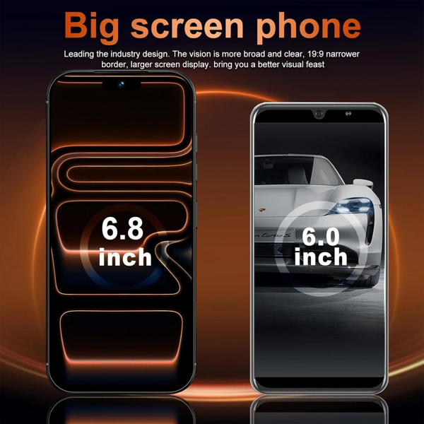 A17 Pro Max 5G Android 15 智能手机，6.8英寸 FHD+ 显示屏，8GB 内存 + 256GB 存储，7200万像素前置摄像头和1.08亿像素后置摄像头，8000mAh 电池，全球版-2