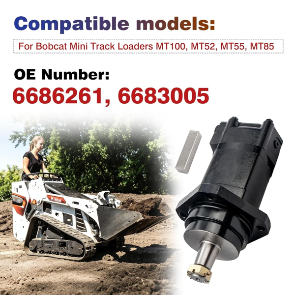 6686261 适用于 Bobcat MT100 MT52 MT55 MT85 的液压驱动电机（左侧或右侧）-9
