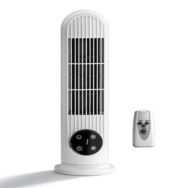 美规 RTW-CR 塔扇 110V 25W 16英寸 迷你柱形塔扇 触控 带遥控  塑料机身 铜电机 白色 家用 3档 可摇头 9小时定时 落地壁挂两用款-2