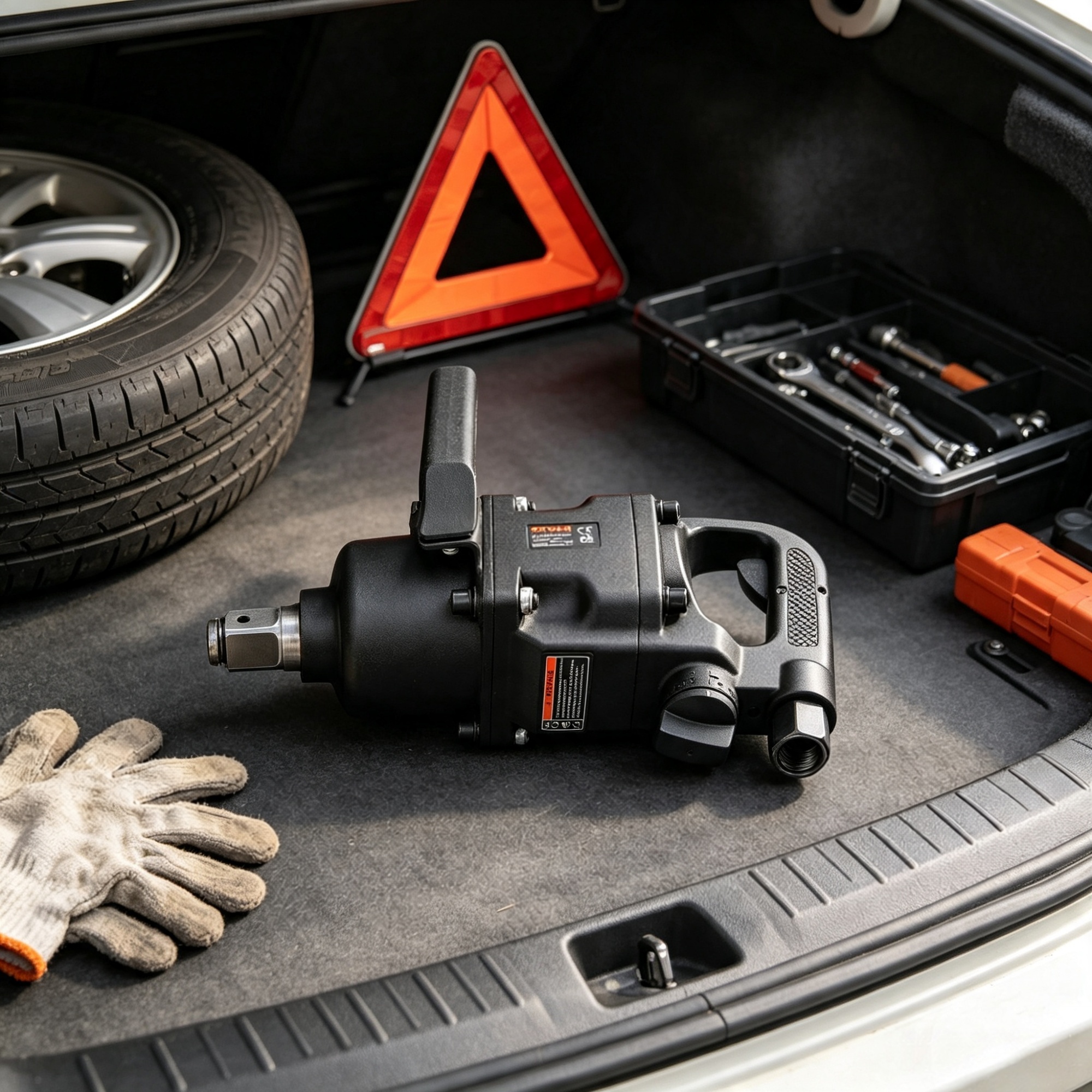 1 Inch Pneumatic Impact Wrench, 2730 ft-lbs Reverse Torque, Lightweight Air Impact Gun with 2 Handles view 2
