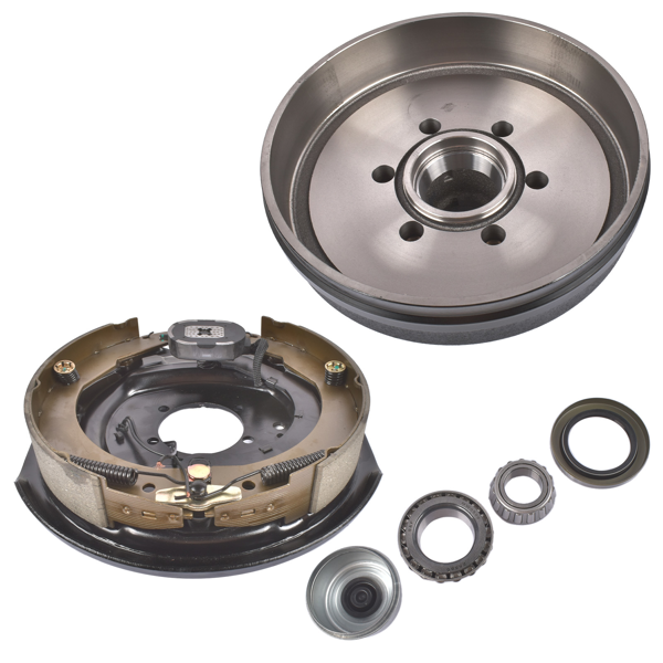 A3 车桥配件 6 on 5.5" Trailer Brake Hub Drum Assembly 12x2" for 5200-6000 lbs Axle Left-5