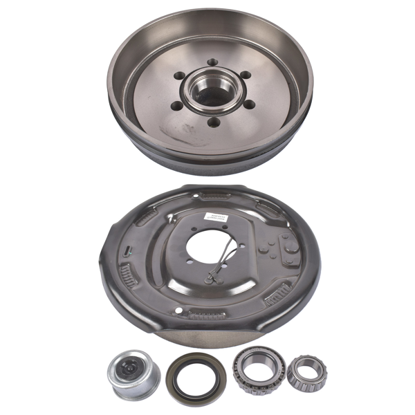 A3 车桥配件 6 on 5.5" Trailer Brake Hub Drum Assembly 12x2" for 5200-6000 lbs Axle Right-1