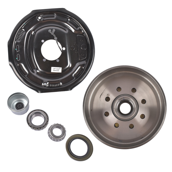 A3 车桥配件 8 on 6.5" Trailer Brake Hub Drum Assembly 12x2" for 7000-8000 lbs Axle Left-3