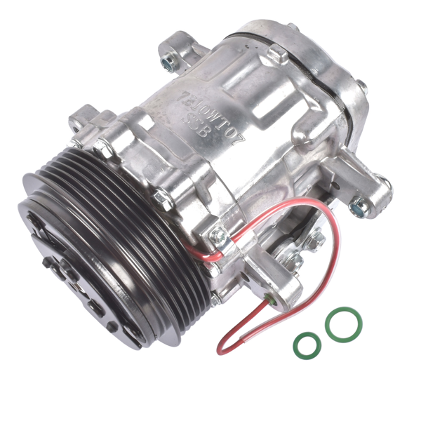 汽车空调压缩机 A/C Compressor with 6-Groove Pulley Fits for Sanden SD7 Serpentine Belt HC5005BK-2
