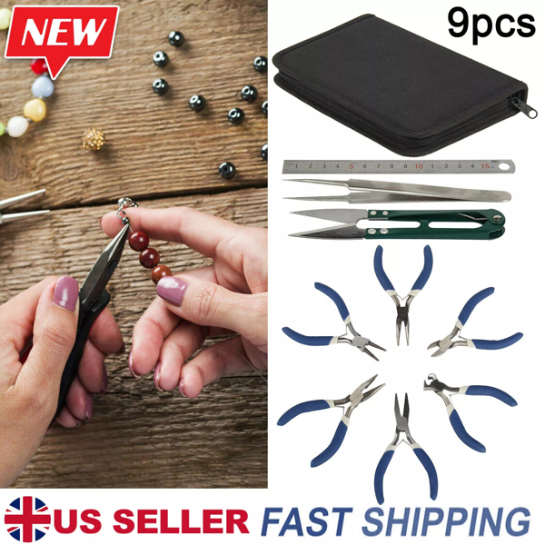 9PCS珠钳工艺工具套装钢丝钳套件工具-9
