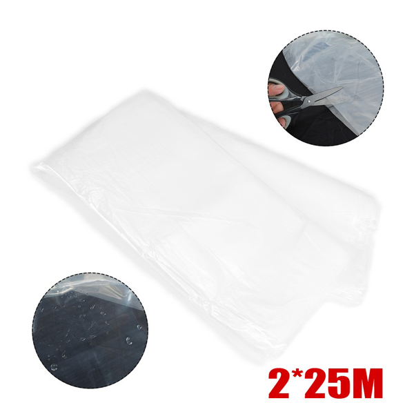 白色透明布2*25M，厚0.1MM-3