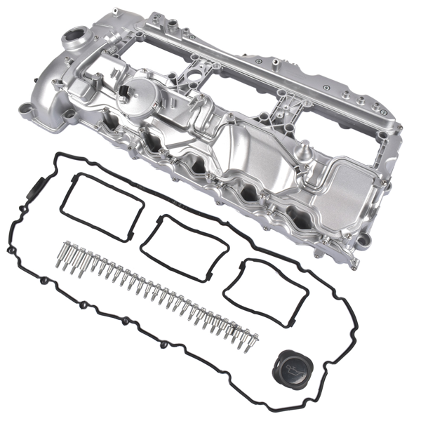 气门室盖 Valve Cover+Gasket+Oil Cap #7570292 Replacement for 2010-2017 BMW 535i GT xDrive 540i 530i-4