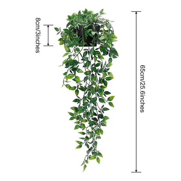 UK4件装盆栽仿真悬挂植物室内假蔓生植物家居房间-6