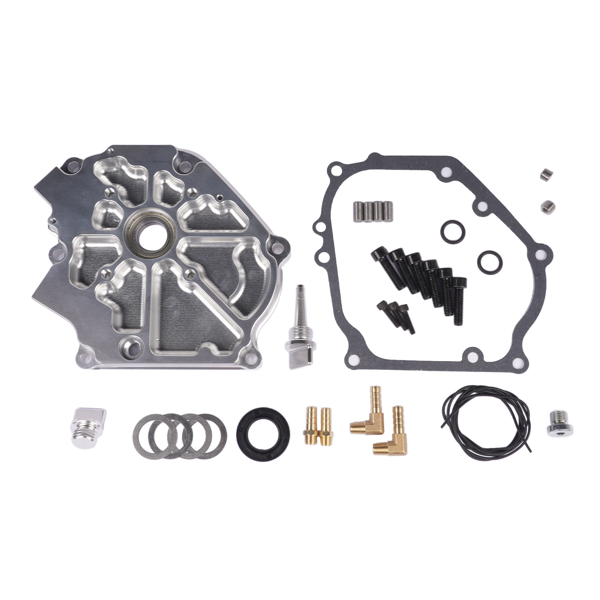 发动机侧盖 Silver Dual Bearing Billet Side Cover Replacement for GX200/Clone 196 Predator Hemi Ghost-6