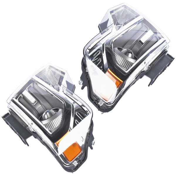 汽车大灯 Pair Left & Right HID/Xenon Chrome Headlight Replacement for 2013-2014 Ford F150 FO2518120-4
