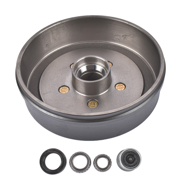 A3 车桥配件 5 on 4.5" Trailer Brake Hub Drum Kits 10x2-1/4" for 3500 lbs Axle Hub-Drum Only-7