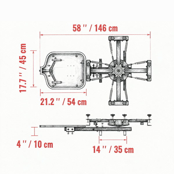 4色1工位丝网印刷机，21.2x17.7in/54x45cm，360°可旋转丝网，带双层定位托盘，用于T恤DIY印刷-3