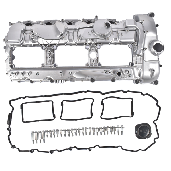 气门室盖 Valve Cover+Gasket+Oil Cap #7570292 Replacement for 2010-2017 BMW 535i GT xDrive 540i 530i-8