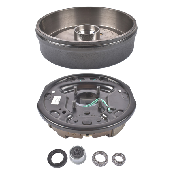 A3 车桥配件 5 on 4.5" Trailer Brake Hub Drum Assembly 10x2-1/4" for 3500 lbs Axle Left-2
