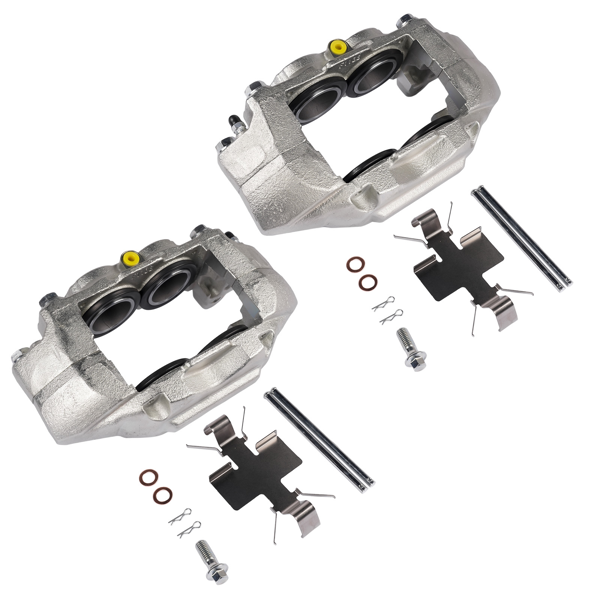 刹车钳 2Pcs Front Left and Right Brake Caliper Fit for Cadillac Escalade Chevrolet Silverado 1500 GMC Sierra 1500 2019-2024 Silver-4