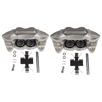 刹车钳 2Pcs Front Left and Right Brake Caliper Fit for Cadillac Escalade Chevrolet Silverado 1500 GMC Sierra 1500 2019-2024 Silver