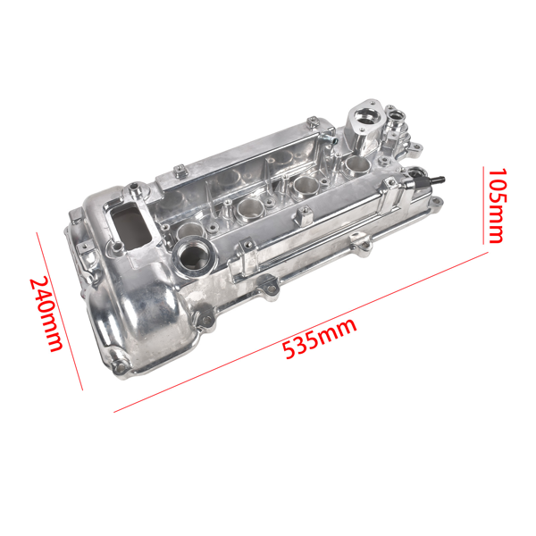 气门室盖 Aluminum Engine Valve Cover with Gasket Fits for Kia Rio Optima 2016-2020 Hyundai Elantra Silver 1Pc-5