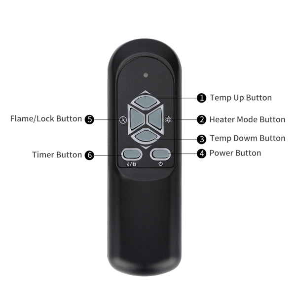 美规 HT1217P 120V 1500 22寸 壁炉 黑色 塑料 独立式/假柴/石英管/配遥控器/三面玻璃 定时/调温/4档明亮度/多彩7色火焰-7