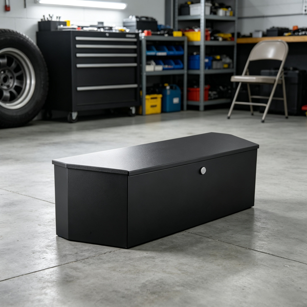36“x12”x12“碳钢拖车舌盒，带钥匙的重型可锁工具箱，适用于皮卡床和房车拖车-4