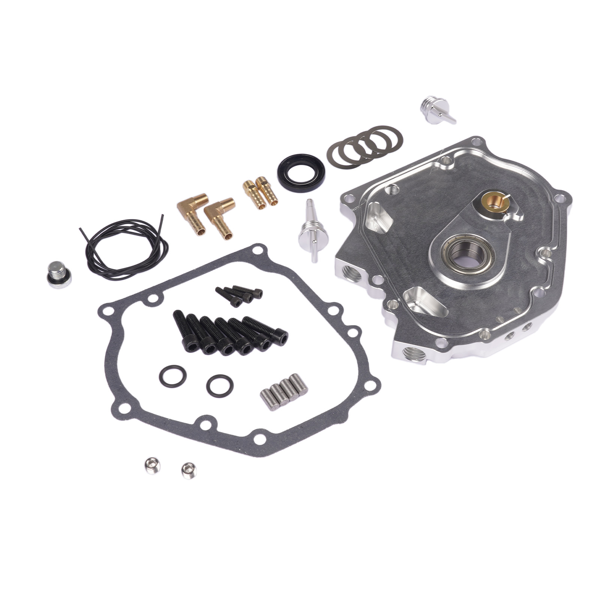 发动机侧盖 Silver Dual Bearing Billet Side Cover Replacement for GX200/Clone 196 Predator Hemi Ghost-2