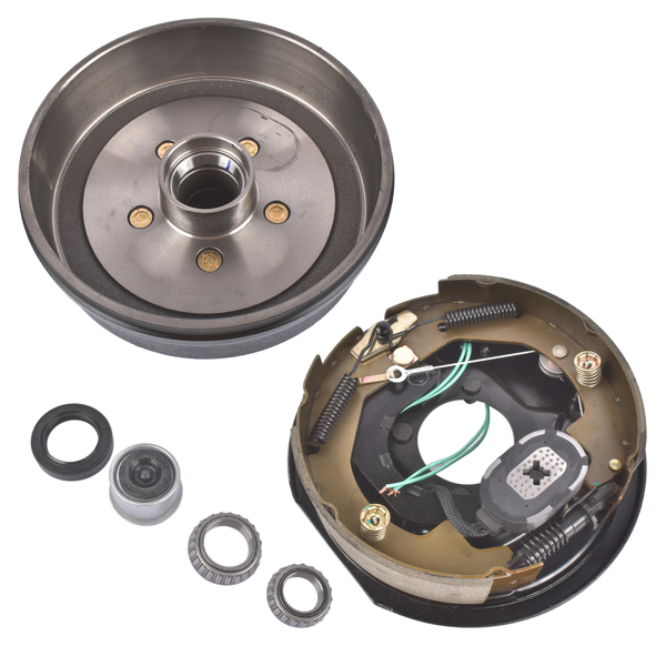 A3 车桥配件 5 on 4.5" Trailer Brake Hub Drum Assembly 10x2-1/4" for 3500 lbs Axle Left-5