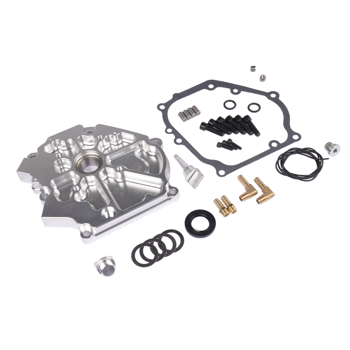 发动机侧盖 Silver Dual Bearing Billet Side Cover Replacement for GX200/Clone 196 Predator Hemi Ghost
