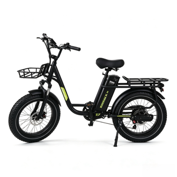 英国仓现货 Koolux X7 胖胎电动自行车 750W 峰值电机 建大轮胎 液压刹车 48V 20Ah 长续航 黑色电助力单车