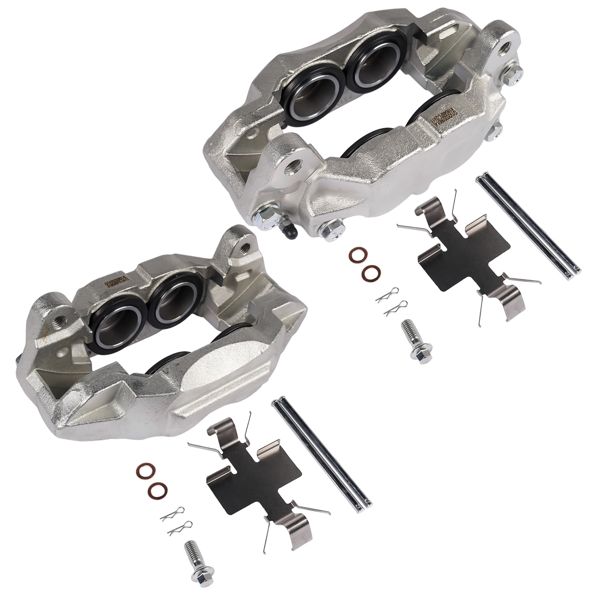 刹车钳 2Pcs Front Left and Right Brake Caliper Fit for Cadillac Escalade Chevrolet Silverado 1500 GMC Sierra 1500 2019-2024 Silver-8