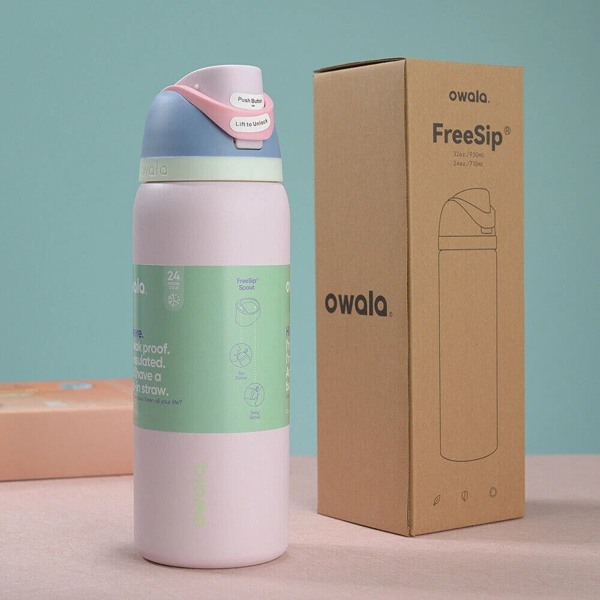 24OZ  Owala FreeSip 保温不锈钢吸管杯,保温杯-1