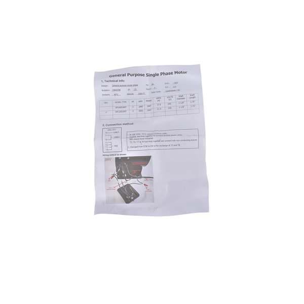 空气压缩机电机 New 5HP Single Phase Electric Motor Air Compressor Duty 184T Frame 3500 RPM-13