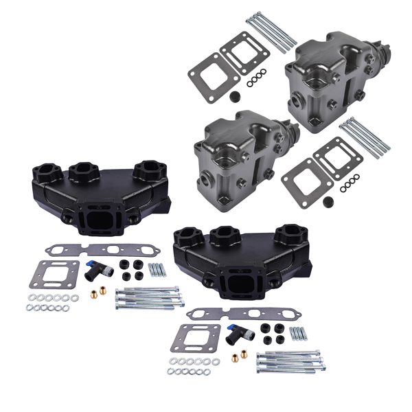 排气歧管 4x Manifold Riser Combo Kit Fit for MerCruiser 85–02 MerCruiser 175 44354A13 99746A8-3