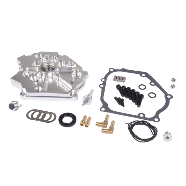 发动机侧盖 Silver Dual Bearing Billet Side Cover Replacement for GX200/Clone 196 Predator Hemi Ghost-3