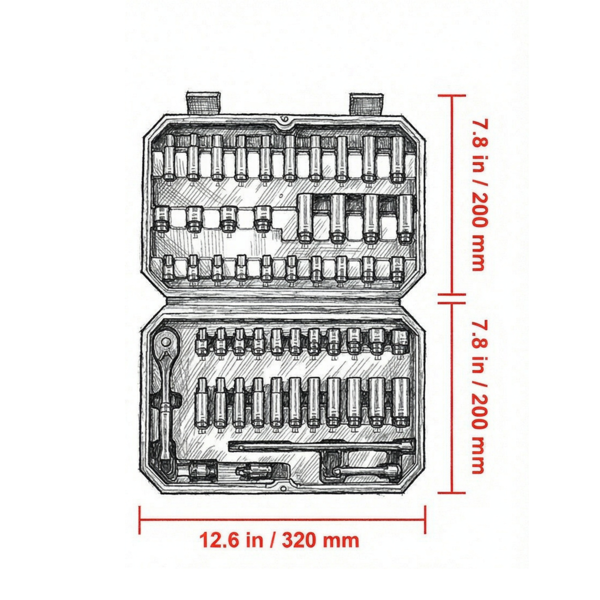 55件1/4“驱动冲击套筒套件-3
