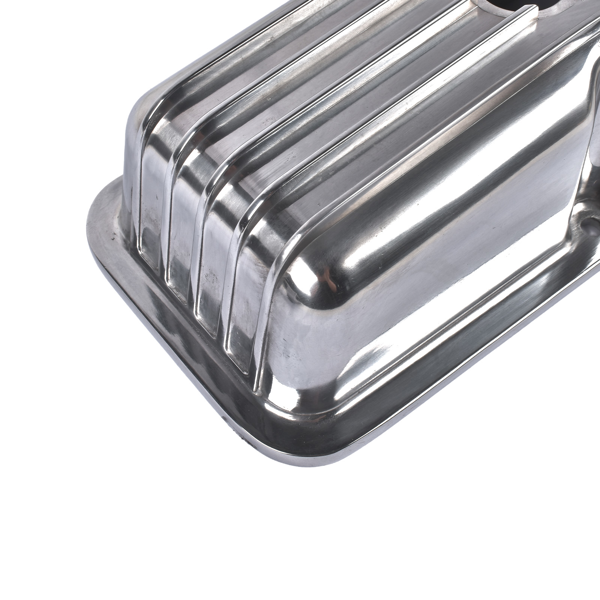 气门室盖 Aluminum Short Finned Valve Covers w/Gaskets Fit for 1958-1986 Chevy SBC 283-400-8