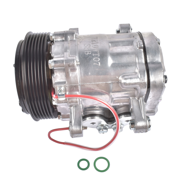 汽车空调压缩机 A/C Compressor with 6-Groove Pulley Fits for Sanden SD7 Serpentine Belt HC5005BK-3