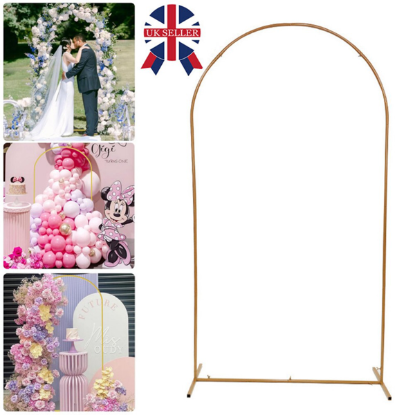 2M Wedding Arch Door Backdrop Stand Flower Display Frame Backdrop Metal Rack-7