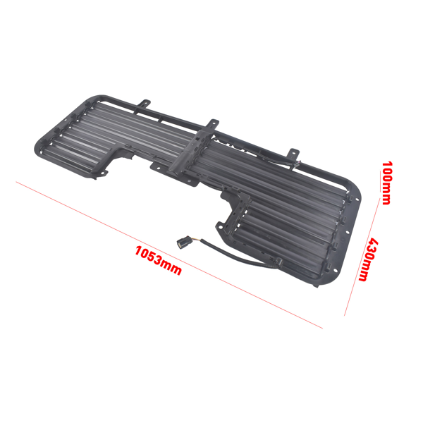 散热器百叶窗 Front Upper Radiator Shutter Assembly with Motor Fit for Chevrolet Silverado 1500 GMC Sierra 1500 2017-2018 Black 1Pc-7