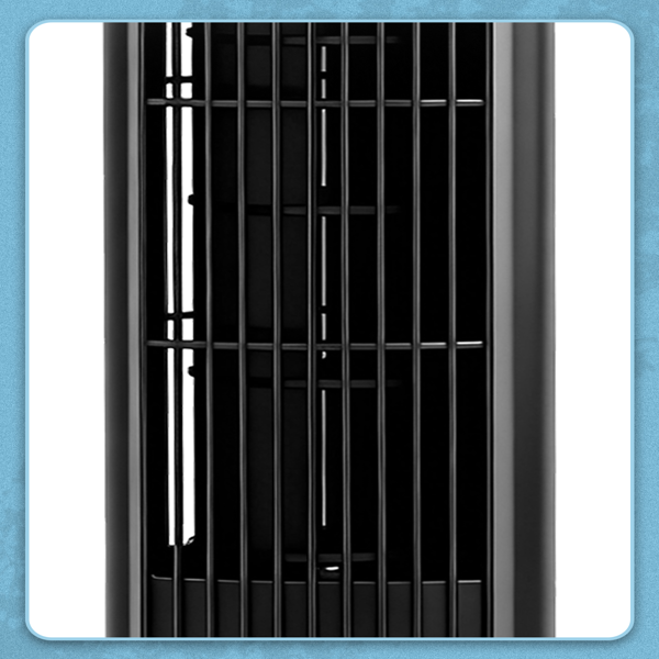 美规 RTW-CR 塔扇 110V 25W 16英寸 迷你柱形塔扇 触控 带遥控  塑料机身 铜电机 黑色 家用 3档 可摇头 9小时定时 落地壁挂两用款-4