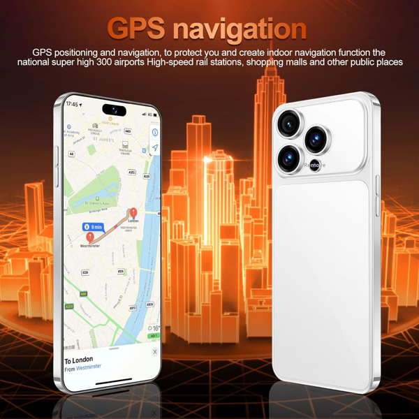 A17 Pro Max 5G Android 15 智能手机，6.8英寸 FHD+ 显示屏，8GB 内存 + 256GB 存储，7200万像素前置摄像头和1.08亿像素后置摄像头，8000mAh 电池，全球版-6