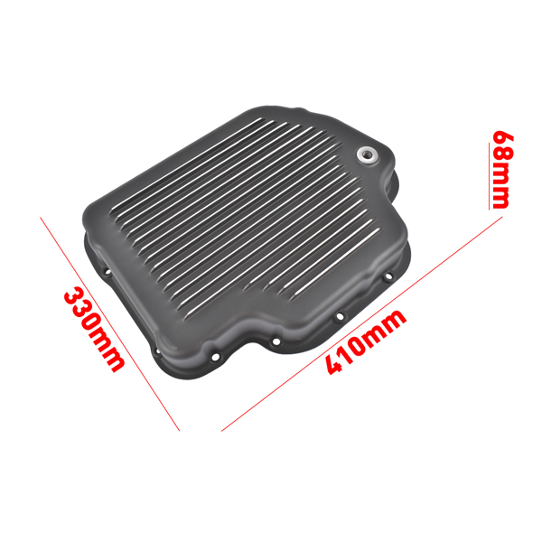 变速箱油底壳 Finned Aluminum 2-3/8" Automatic Transmission Oil Pan Fits for GM TH400 Turbo 400-6