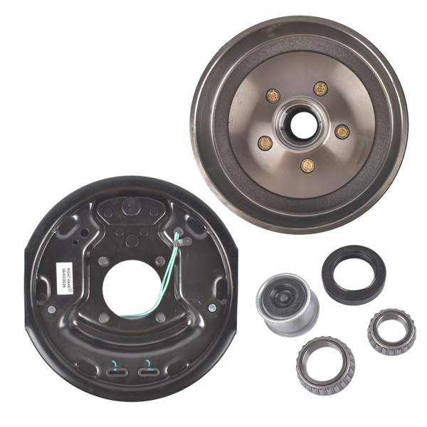 A3 车桥配件 5 on 4.5" Trailer Brake Hub Drum Assembly 10x2-1/4" for 3500 lbs Axle Right-2