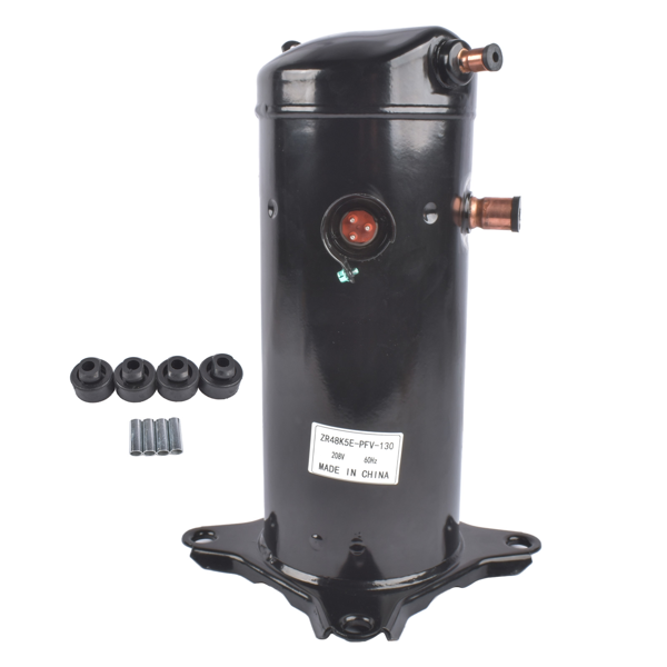 制冷压缩机 ZR48K5E-PFV-130 Scroll Refrigeration Compressor Fits for R-22 R-407c 4 Ton 208/220 Volts 1-Phase-6