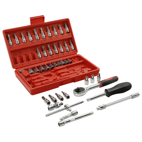 46件套扳手工具红色-5
