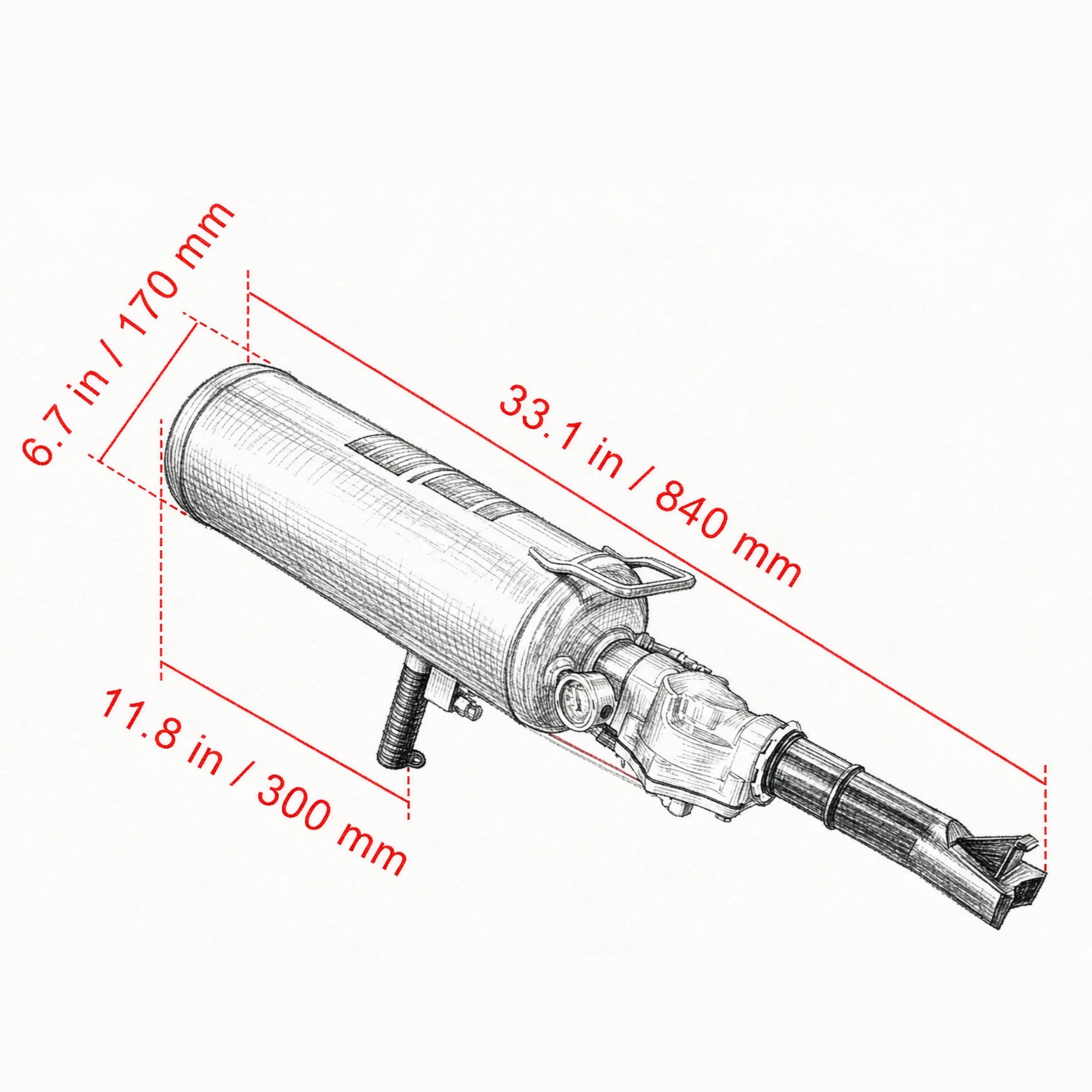 Tire Bead Setter, 8L Capacity 120 PSI Air Bead Blaster, Handheld Portable Inflation Device, 85-116 PSI for Trucks