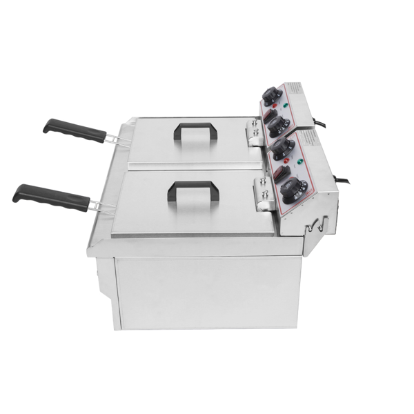 英规 IEF-102V 220.00V 6000W 24.9quart/23.6L 电炸锅 银色 不锈钢 水龙头双缸-18