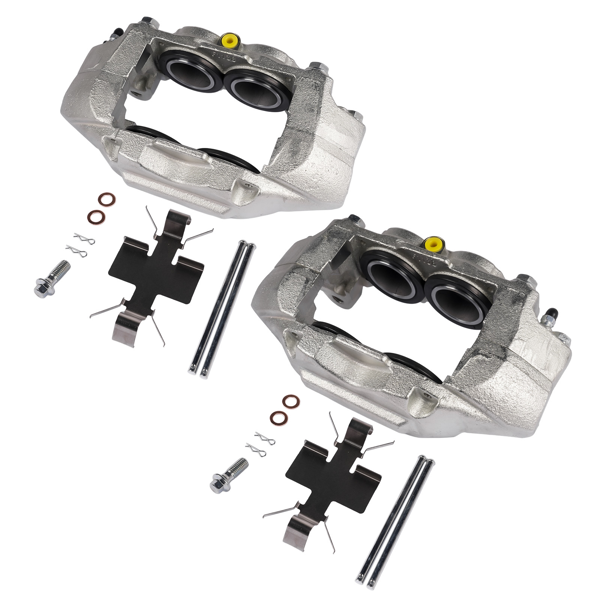 刹车钳 2Pcs Front Left and Right Brake Caliper Fit for Cadillac Escalade Chevrolet Silverado 1500 GMC Sierra 1500 2019-2024 Silver-3