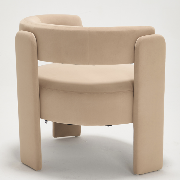 Accent Chair for Living Room, Velvet Comfy Single Sofa Chair Mid-Century Modern Armchair Wooden Legs for Bedroom Office Reading-26