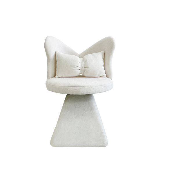 Vanity Chair with Butterfly Back,Swivel Accent Chair Dining Chairs,Makeup Stool for Bedroom Dressing Table,Suitable for Living Room,Dining Room,Study,Recreational Areas WHITE-6