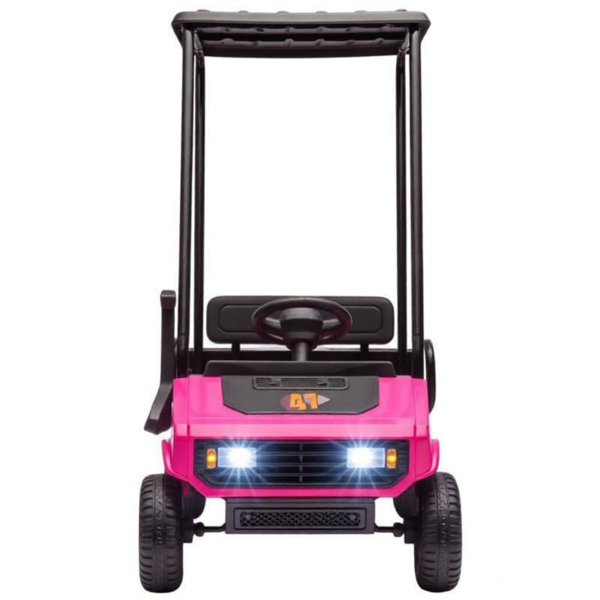 24V儿童高尔夫球车2WD 2座软启动后悬架粉红色-2